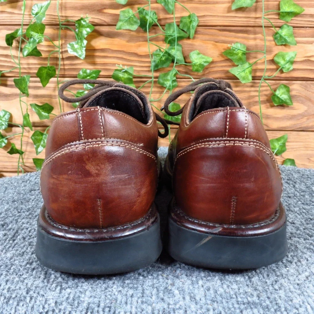 Kenneth Cole Reaction W01755 Mens Oxford Shoe Sz 9 Business Casual Brown Leather